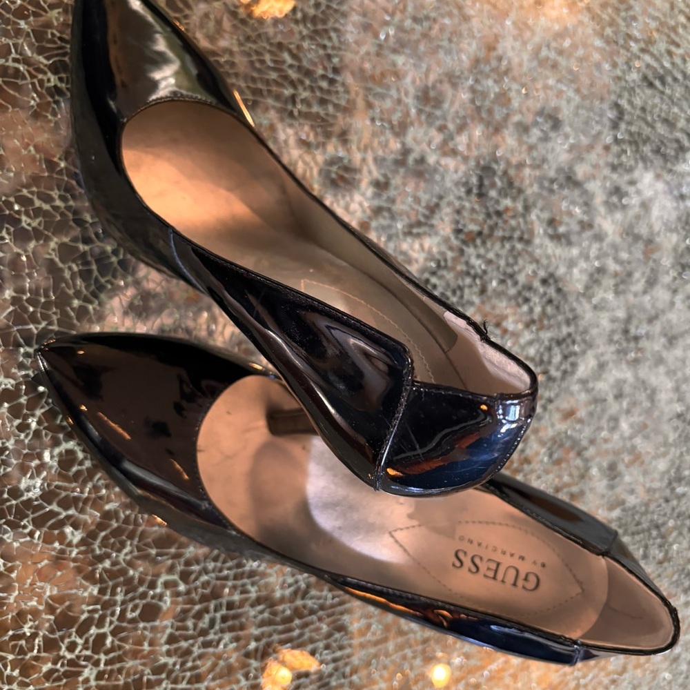 Guess Black Patent Leather Heels